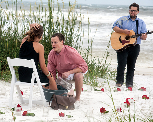 The beachfront marriage proposal where he washed her feet