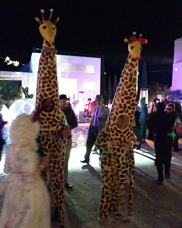 You KNOW it's a party when the giraffes show up!