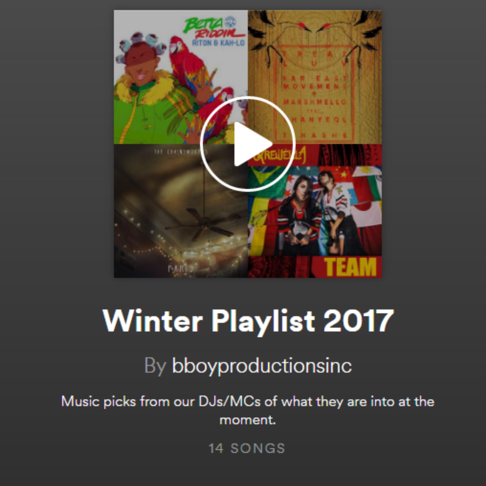 Our Winter 2017 playlist